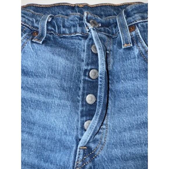 Levis 501 S Men's 29x28 Blue Jeans Button Fly Skinny Denim 5 Pocket - Picture 8 of 13